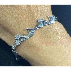 925 Sterling Silver My Way Cheerleader Link Bracelet 7.5